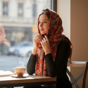 Oreintal Flower Scarf